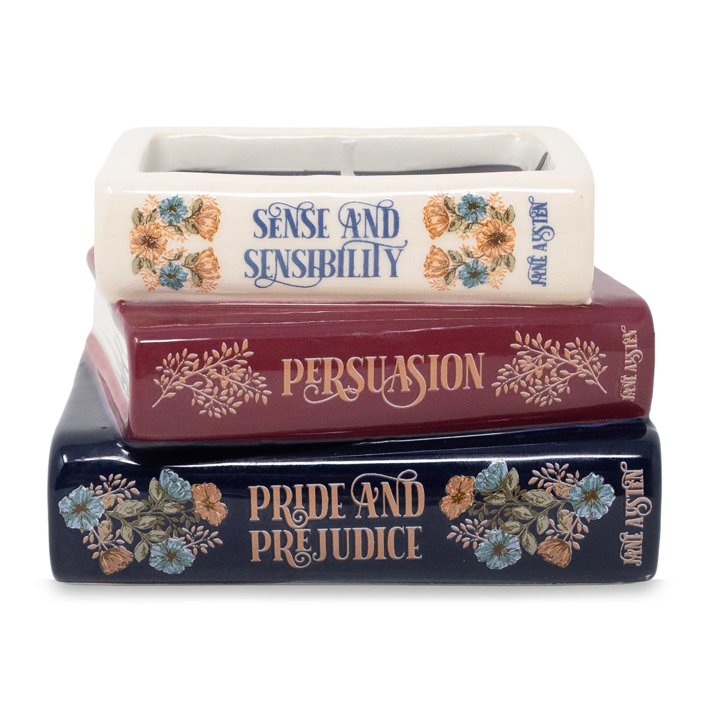 Jane Austen Book Stack Candle