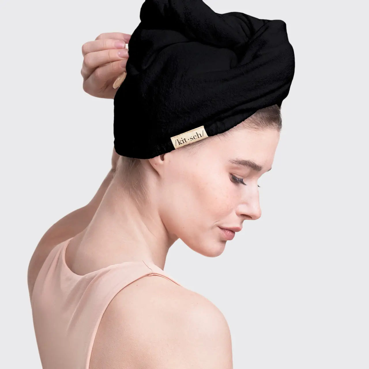 Black Quick Dry Hair Towel