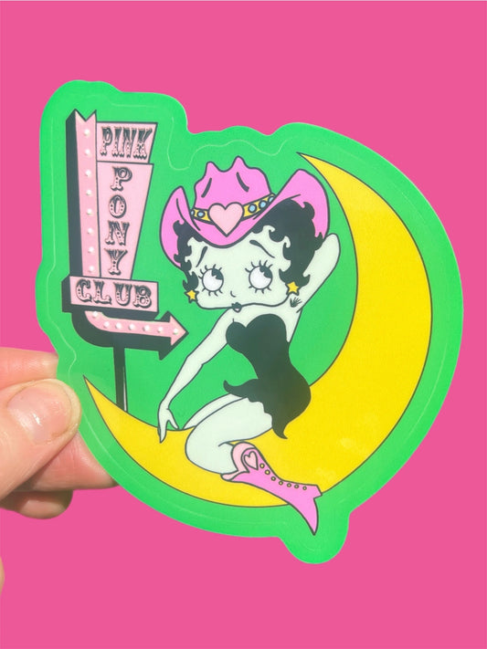 Pink Pony Club Betty Boop Sticker