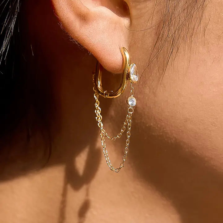 Lucienne Chain Link Drop Earrings
