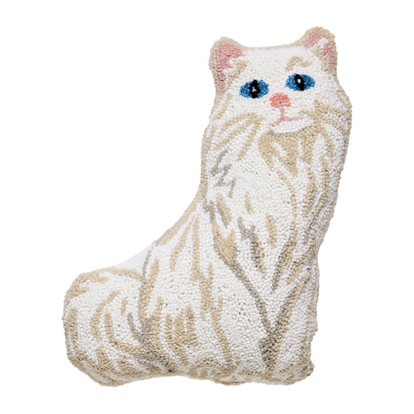 White Cat Pillow
