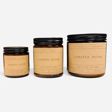 Autumn Leaves Soy Candle: Cranberry, Nutmeg, Pumpkin, Scent