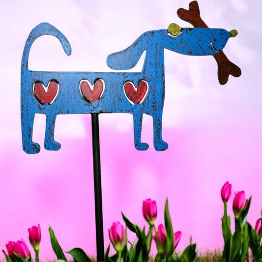 Metal Dog Bone Plant Stake