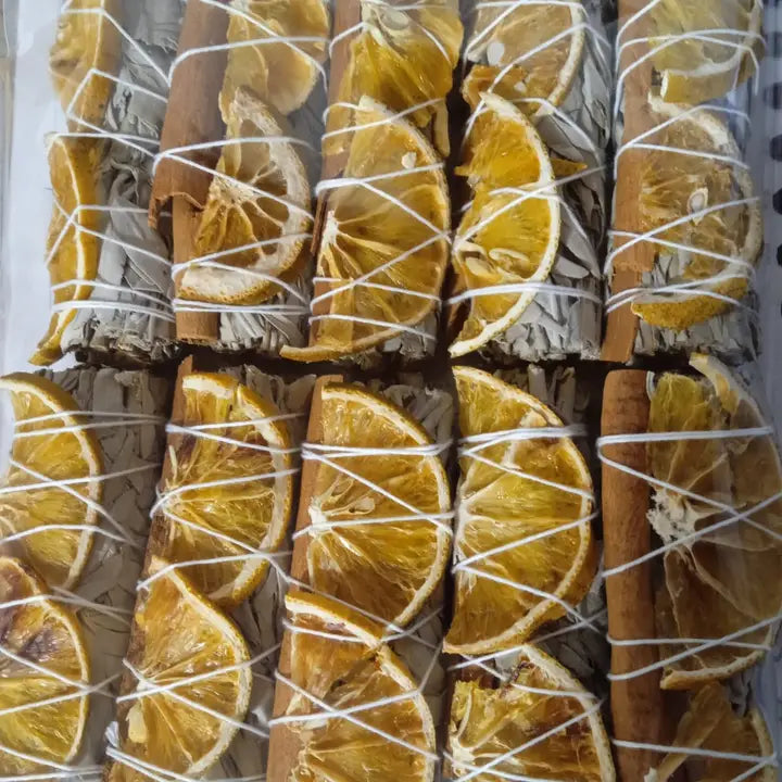 Orange Slices and Cinnamon with White Sage Bundle