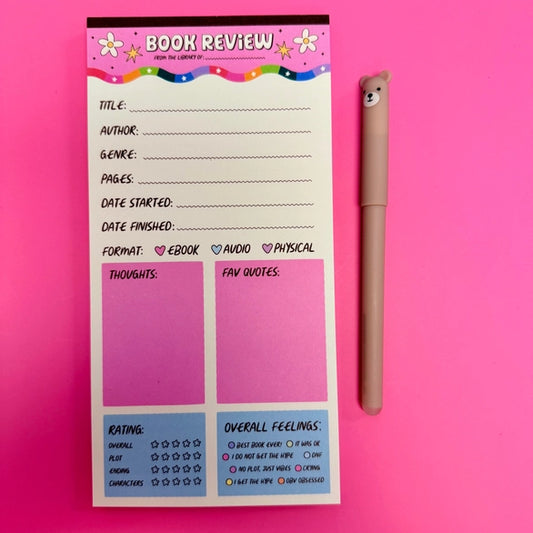 Book Review & Rating Notepad