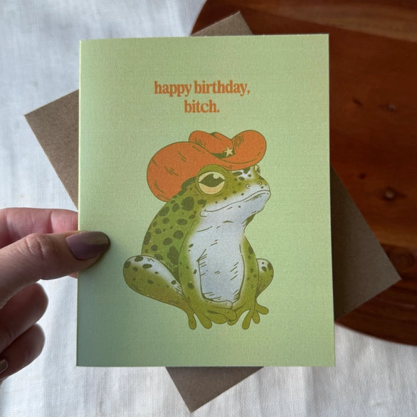 Cowboy Frog Birthday Card