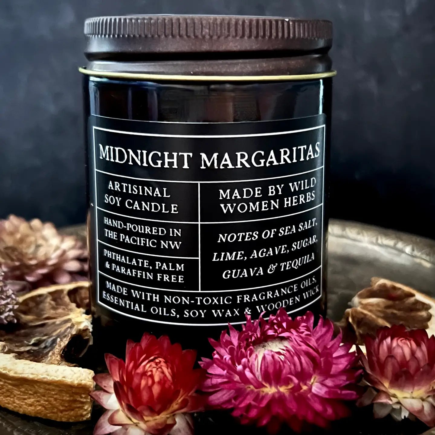 Midnight Margaritas - Wood Wick Soy Candle