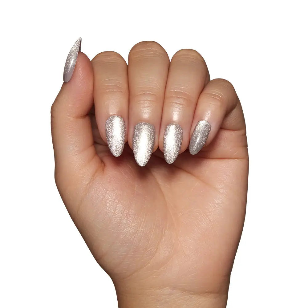 Silver Press-On Nails