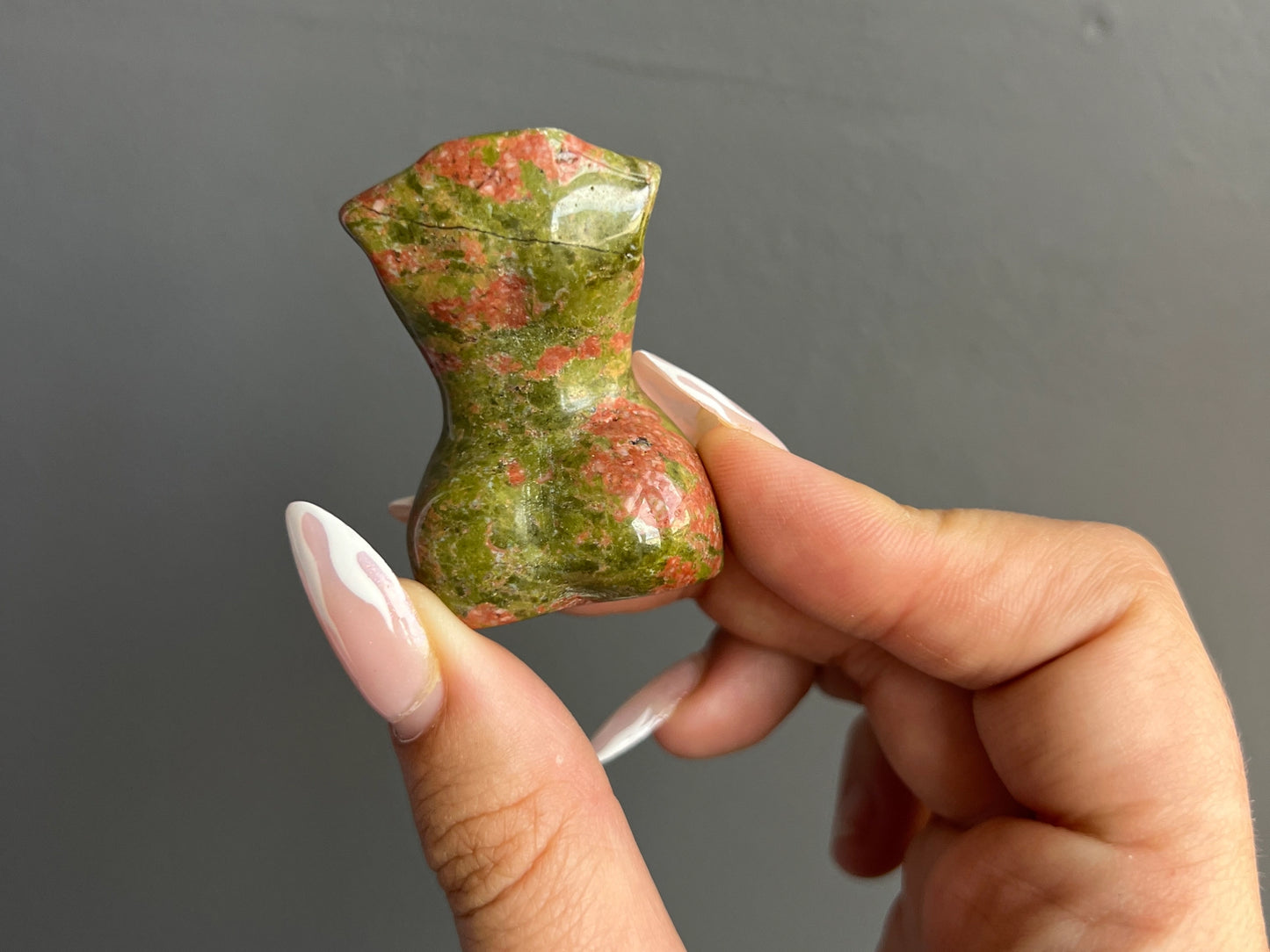 Unakite Crystal Goddess Carving