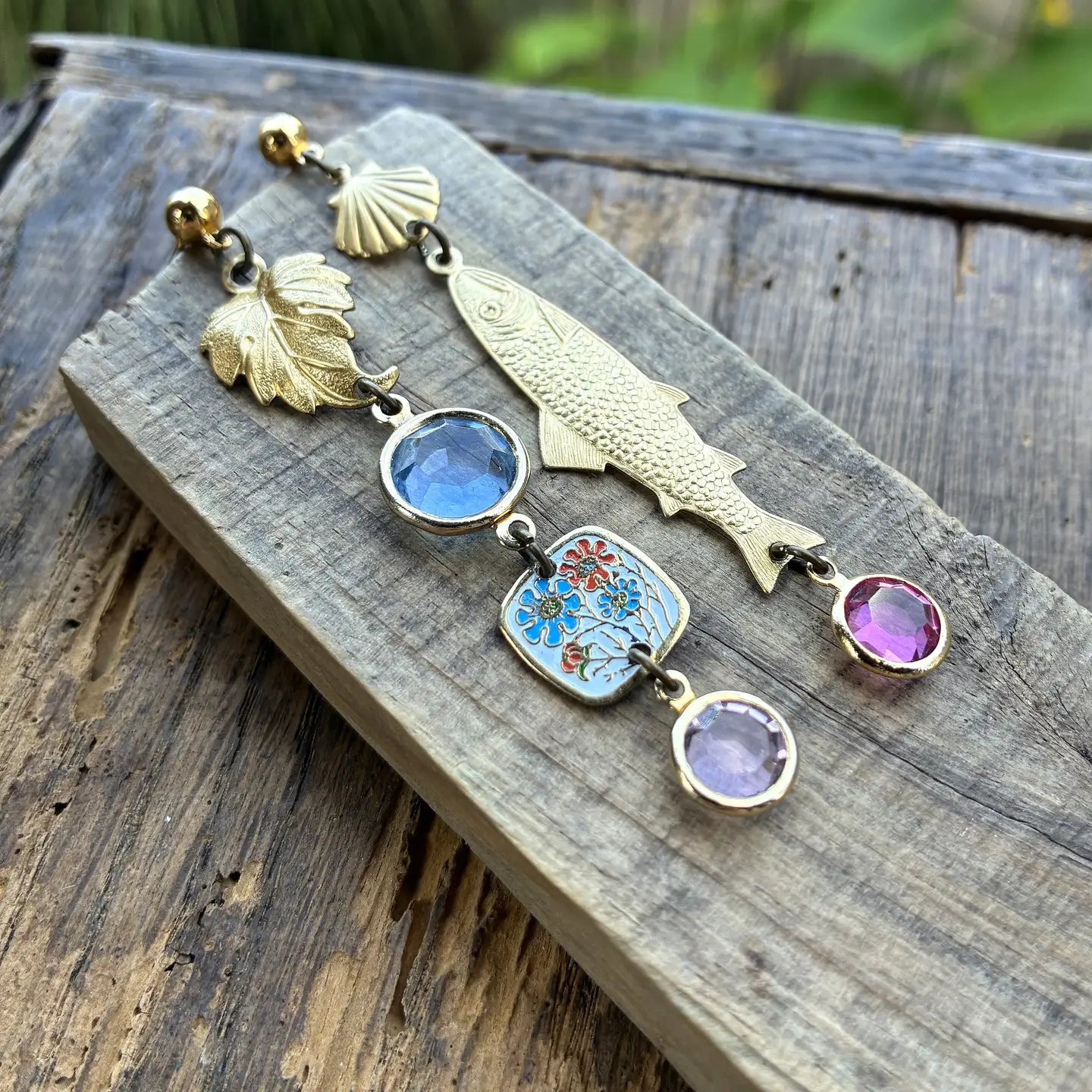 Nature Study Number 2 Vintage Charm Dangles