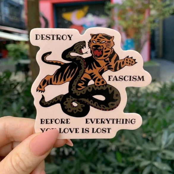 Destroy Fascism Sticker