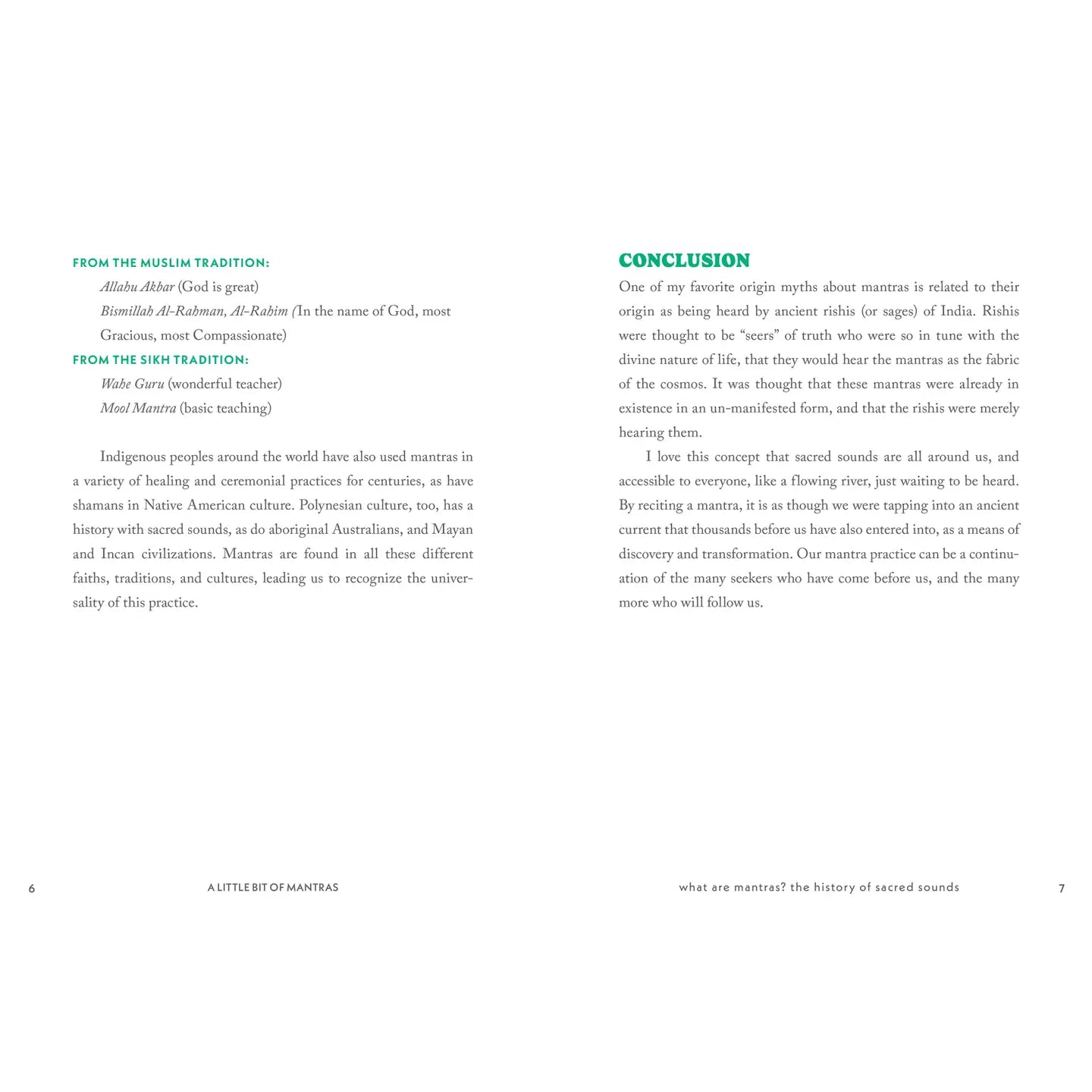 A Little Bit of Mantras By Lily Cushman