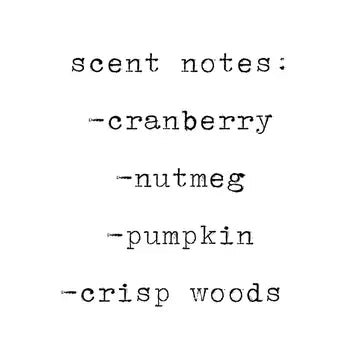 Autumn Leaves Soy Candle: Cranberry, Nutmeg, Pumpkin, Scent