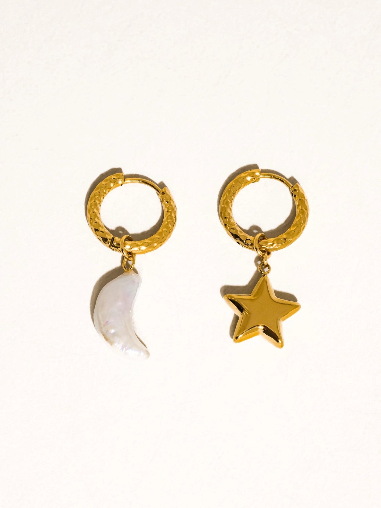 Tillyn Mismatch Moon and Star Earrings