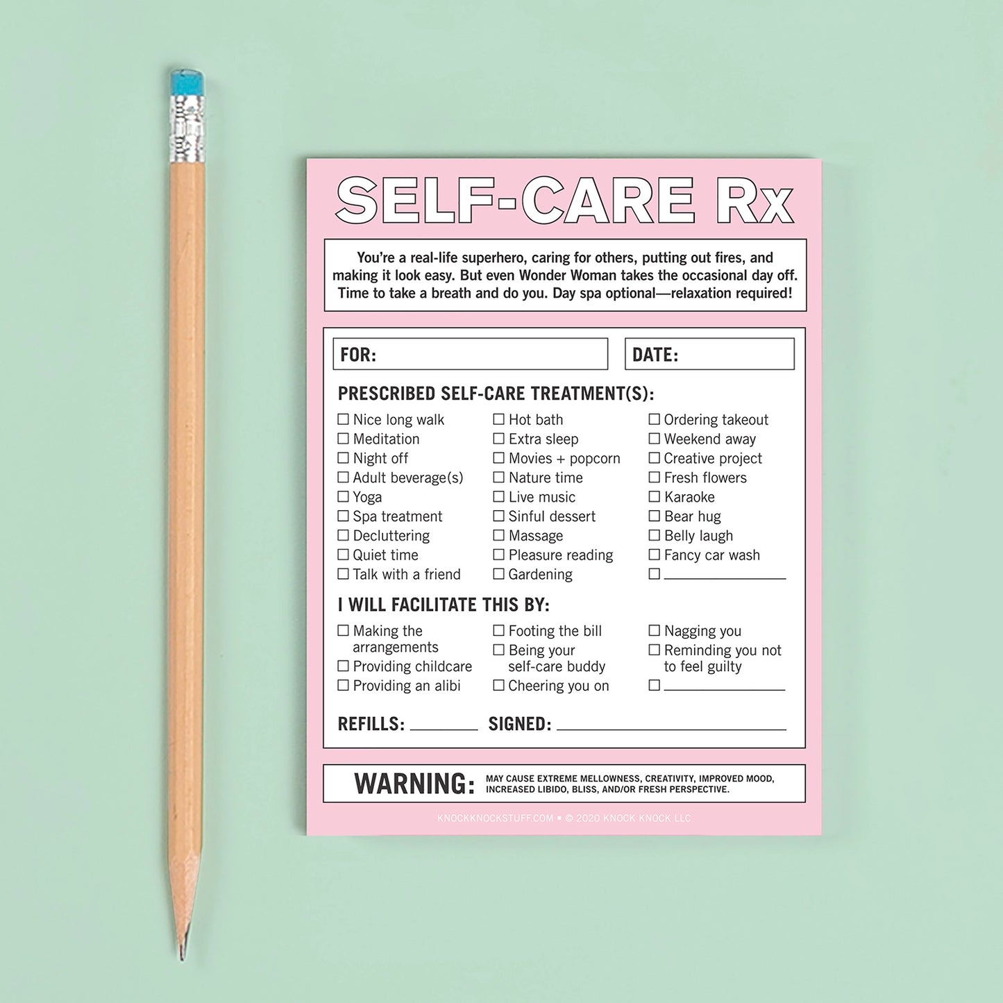 Self-Care Rx Nifty Note