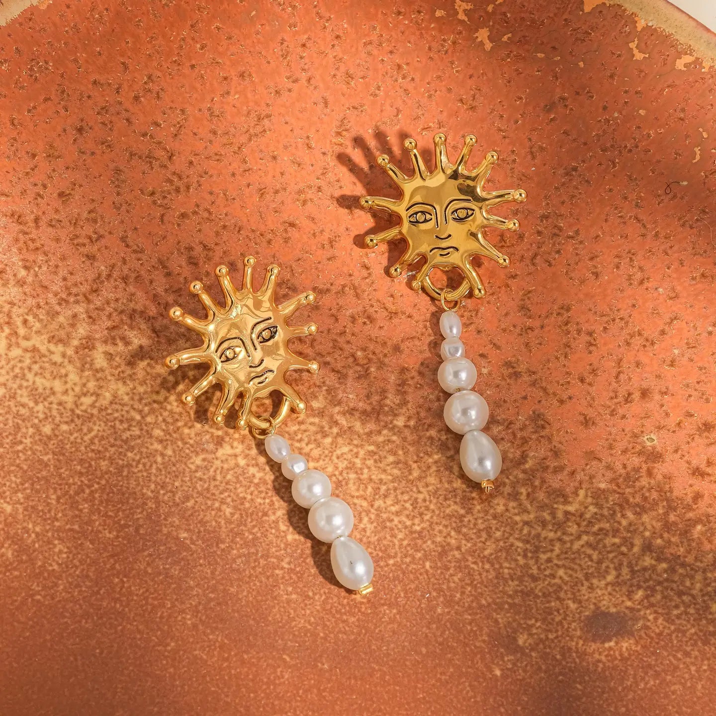 Algarve Sun Pearl Drop Earrings