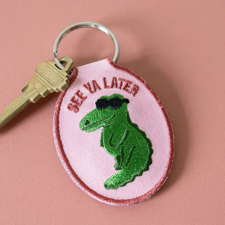 Later Gator Embroidered Keychain