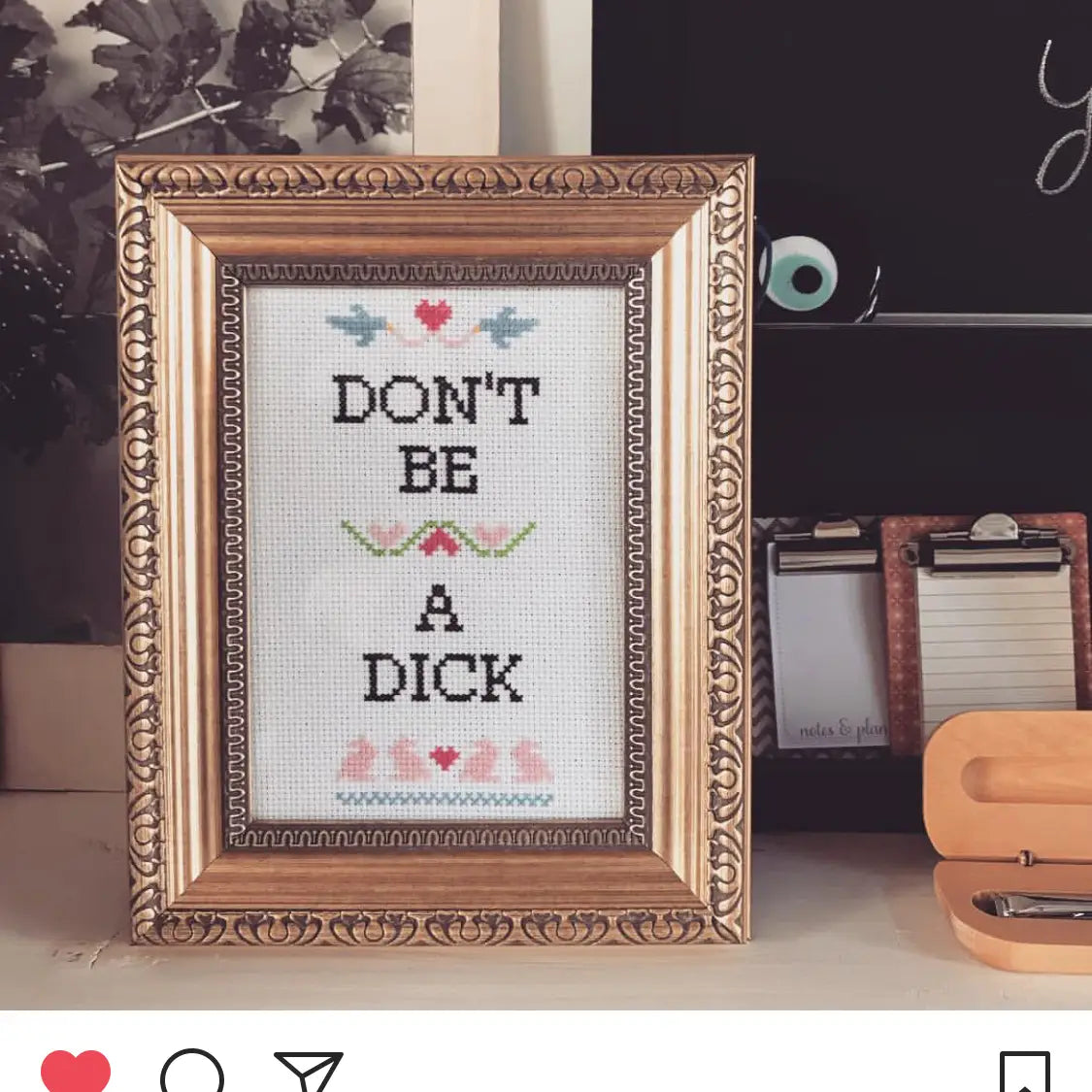 Don't Be a Dick Cross Stitch Kit