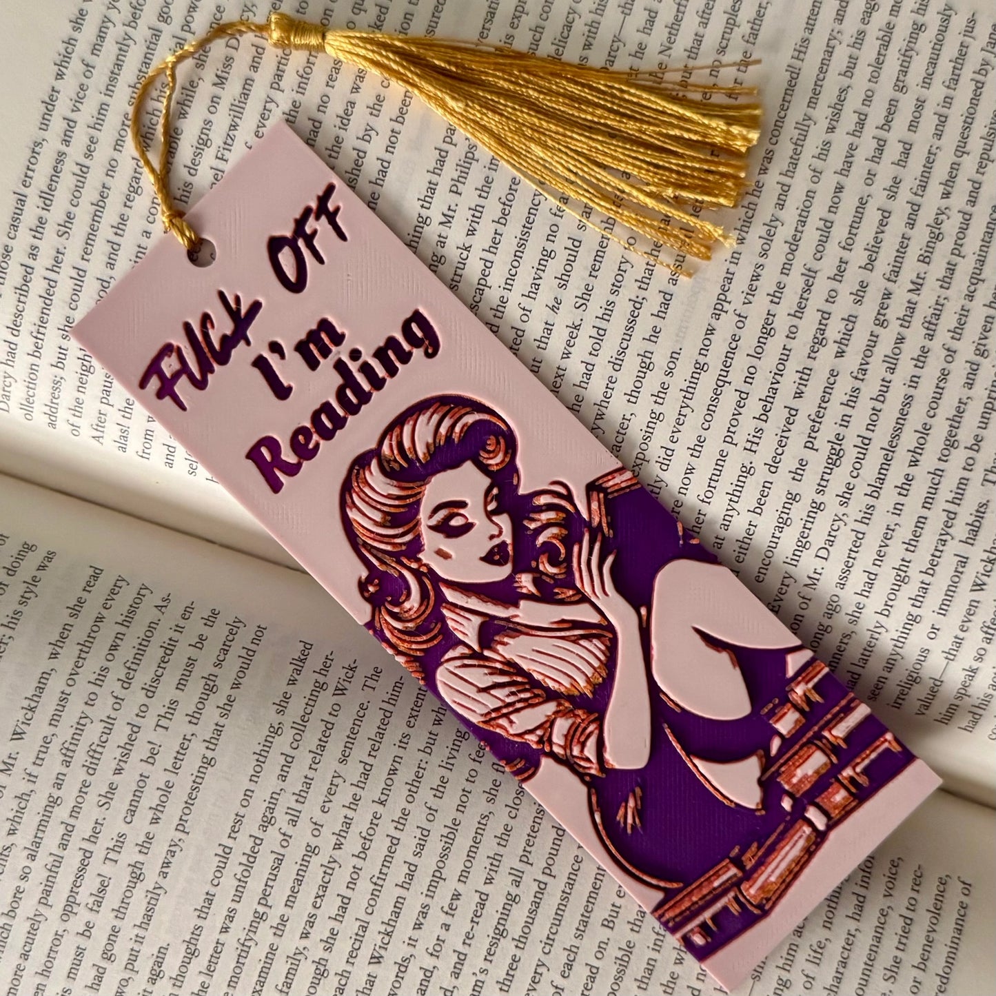 Fuck Off I'm Reading Bookmark