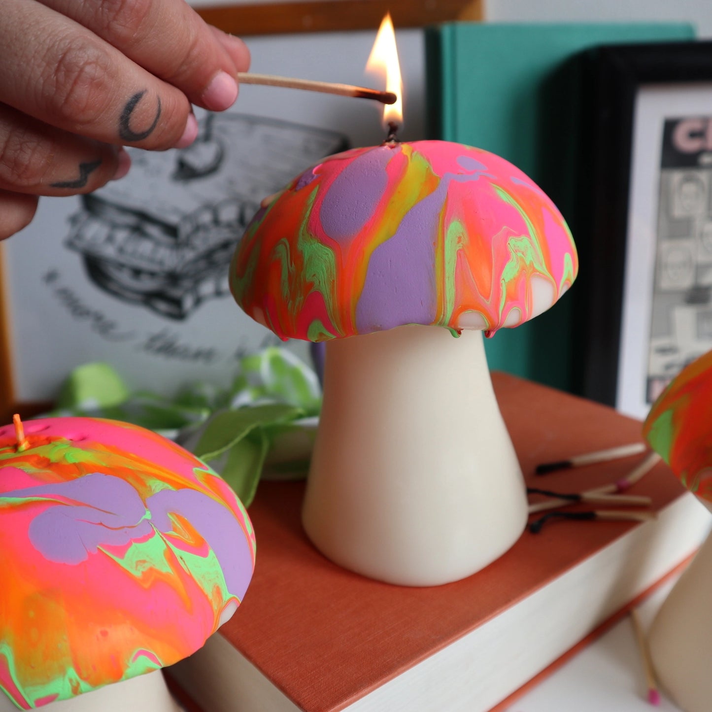 Psychedelic Mushroom Candle