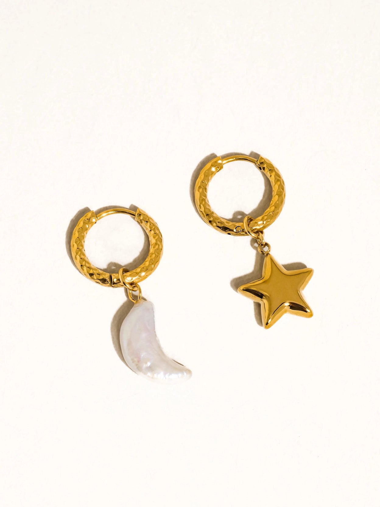 Tillyn Mismatch Moon and Star Earrings