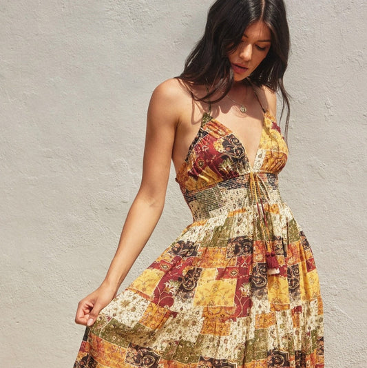 More Is More Halter Open Back Maxi Dress