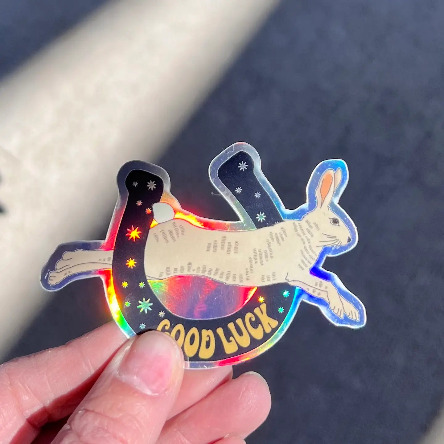 Good Luck Holographic Sticker