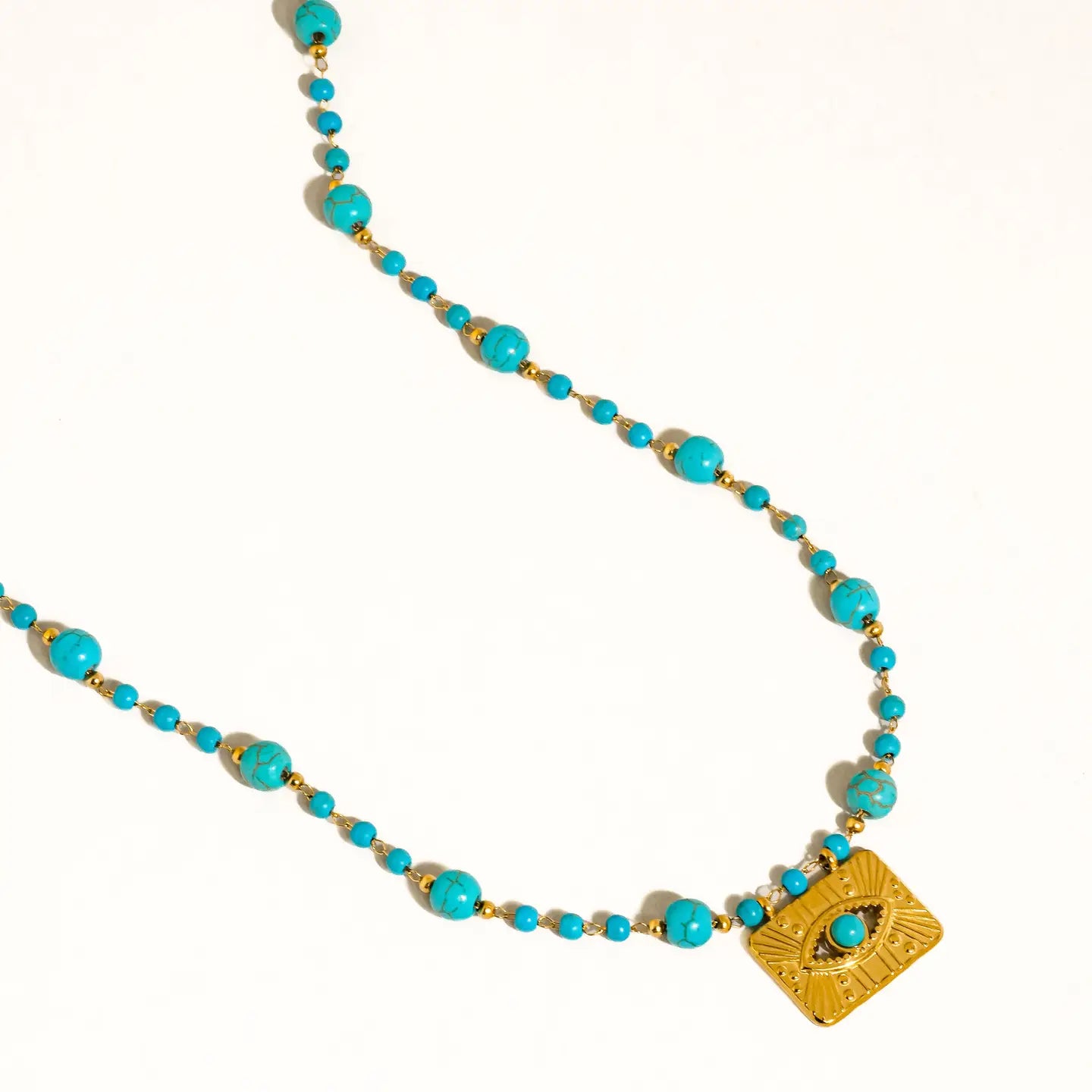 Rubis Turquoise Evil Eye Necklace
