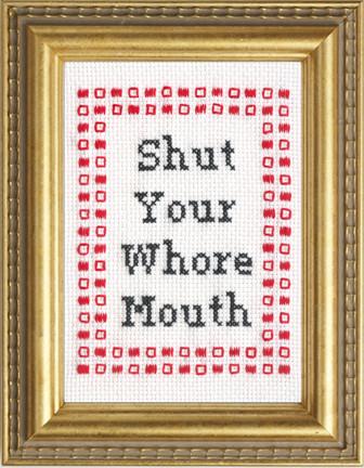 Shut Your Mouth Cross Stitch Kit