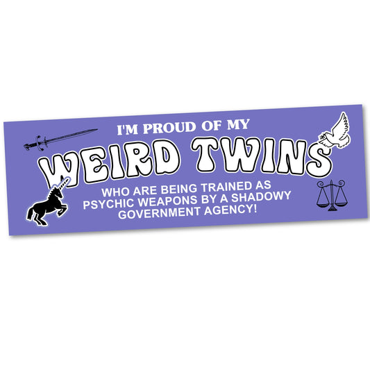 Weird Twins Bumper Sticker