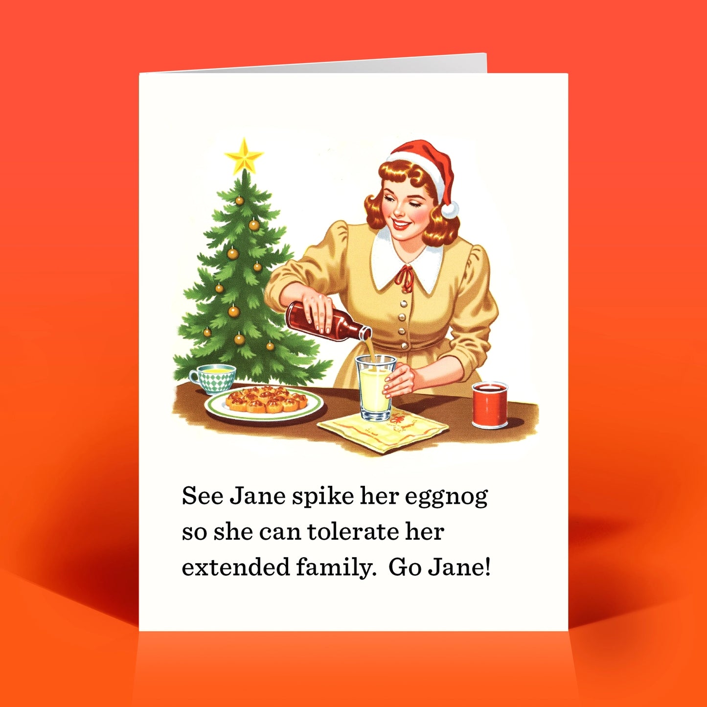 Jane Eggnog Christmas Card