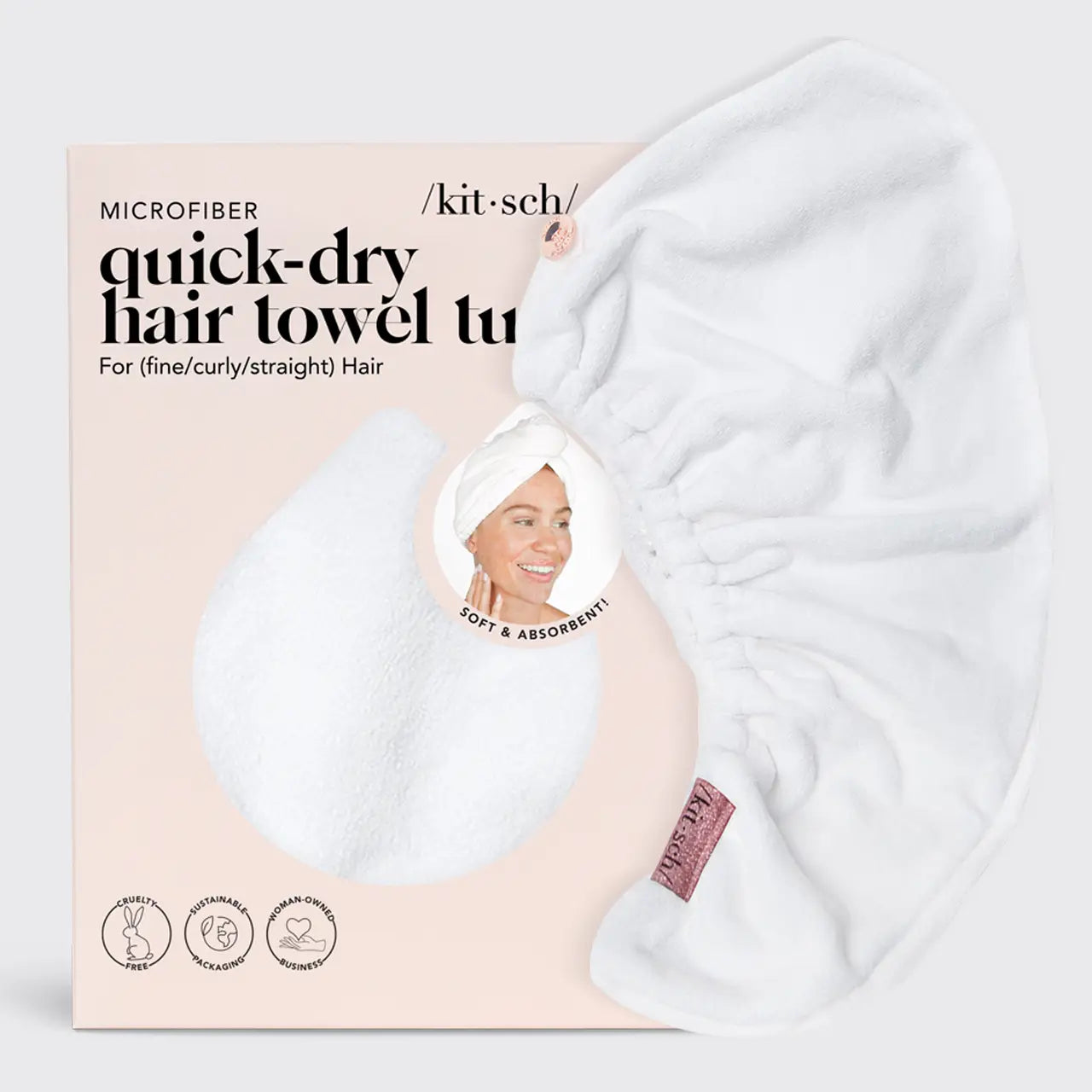 White Quick Dry Hair Towel