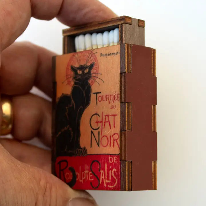 Matches • Cat Noir Wooden Matchboxes • Candle Accessory
