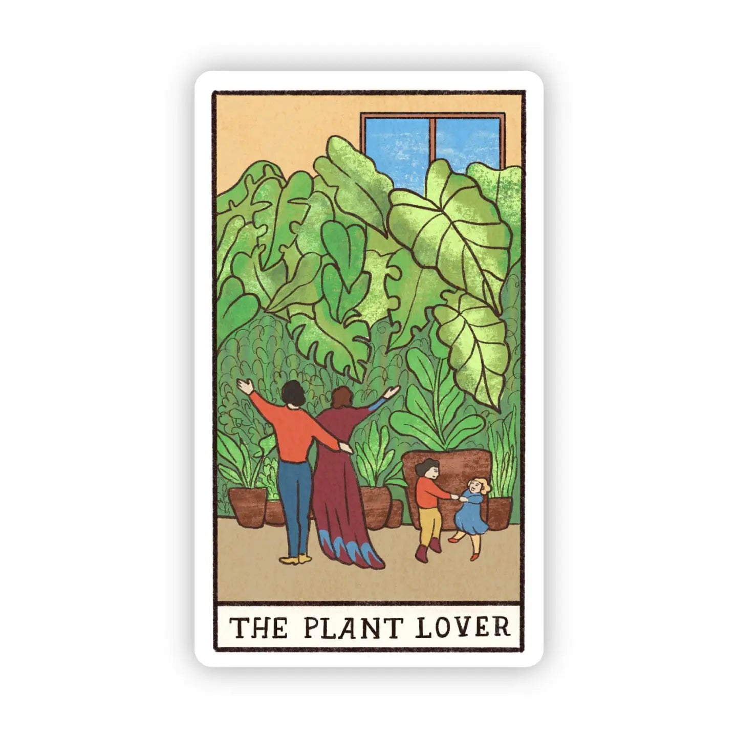 The Plant Lover Tarot Card Sticker
