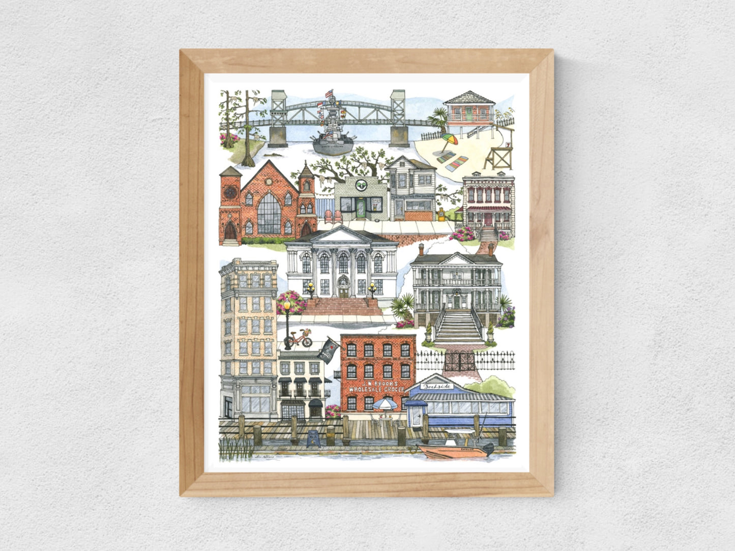Wilmington Watercolor Art Print