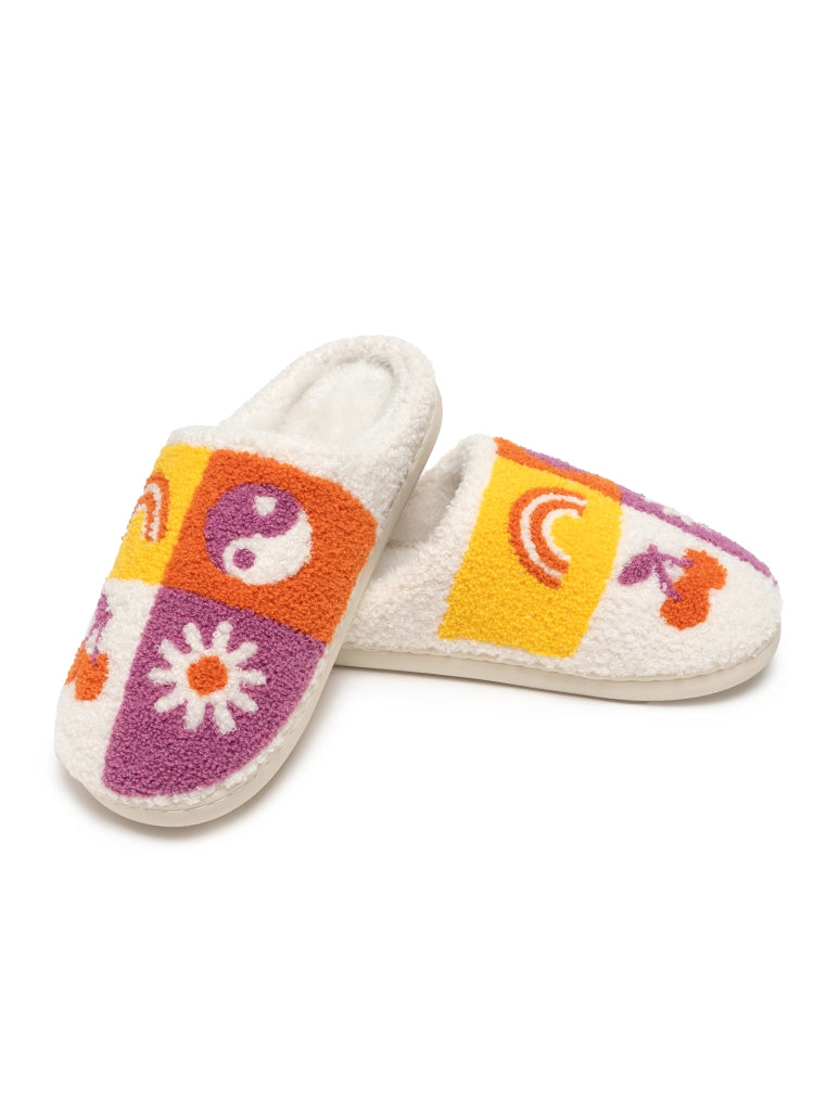 Multi-Color Symbol Slippers