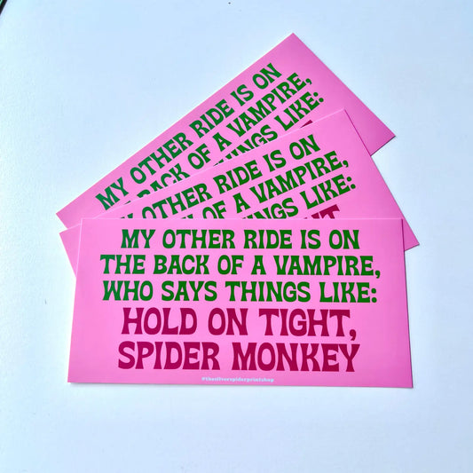 Spider Monkey Bumper Sticker