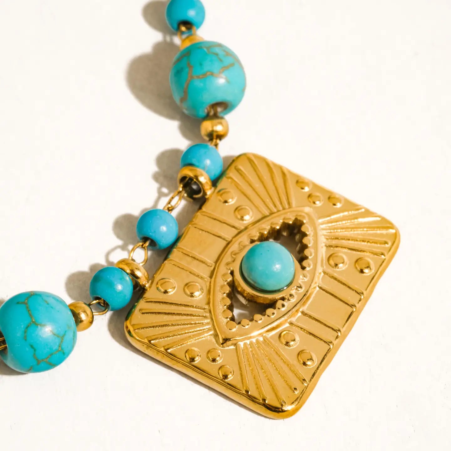Rubis Turquoise Evil Eye Necklace