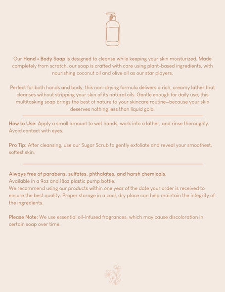 Cedarwood Sage Hand + Body Liquid Soap