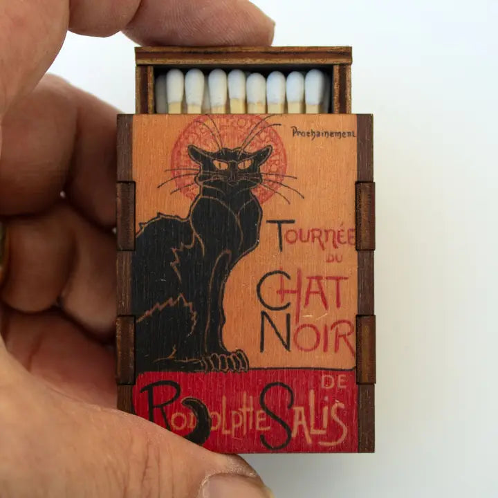 Matches • Cat Noir Wooden Matchboxes • Candle Accessory
