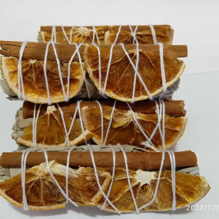 Orange Slices and Cinnamon with White Sage Bundle