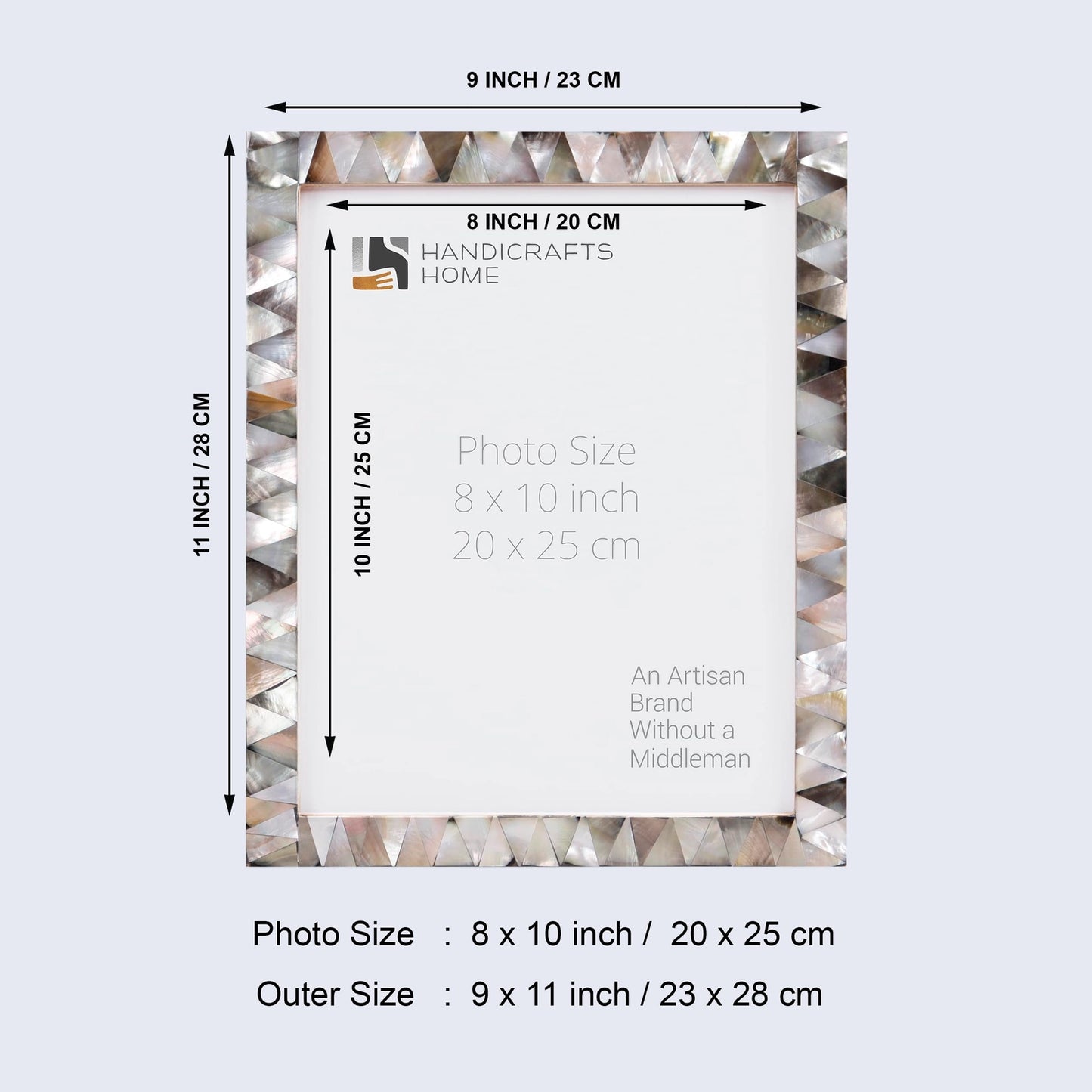Mother of Pearl 8x10" Picture Frame