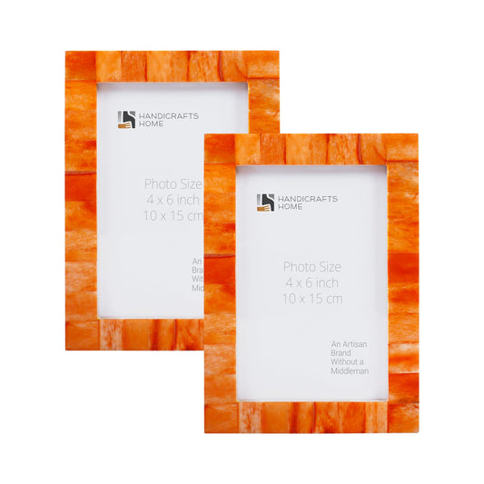 Orange Bone 4x6" Picture Frame