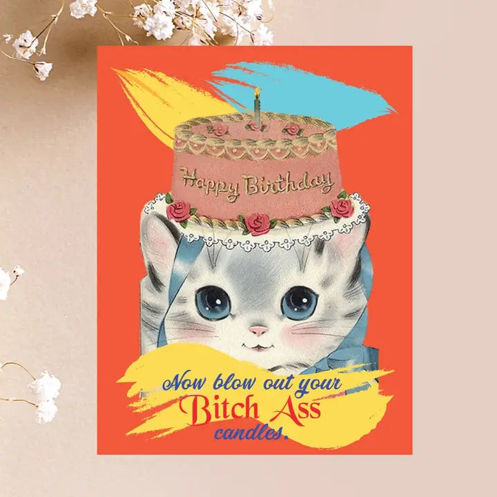 Bitch Ass Candles Card