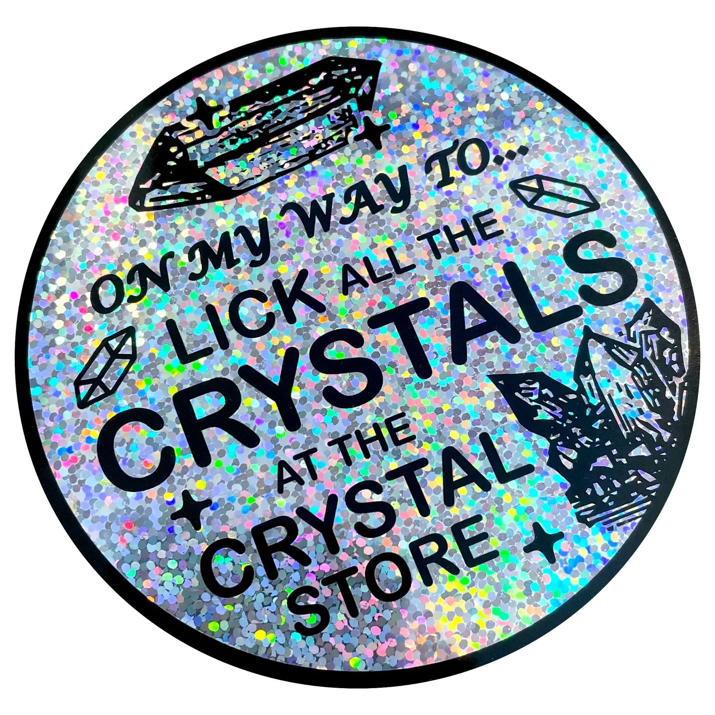 Crystal Licker Round Sparkle Sticker