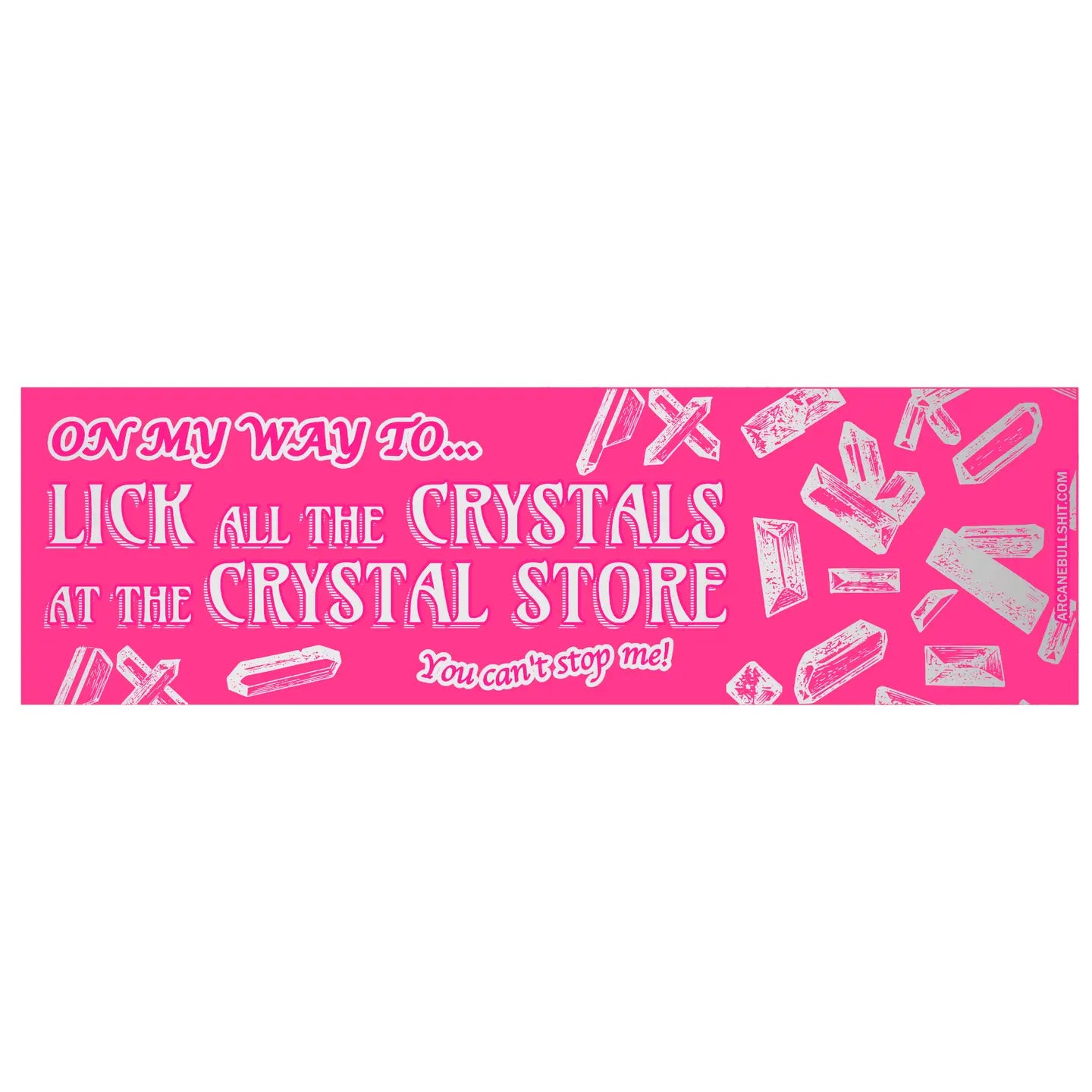 Crystal Licker Pink/Silver Bumper Sticker