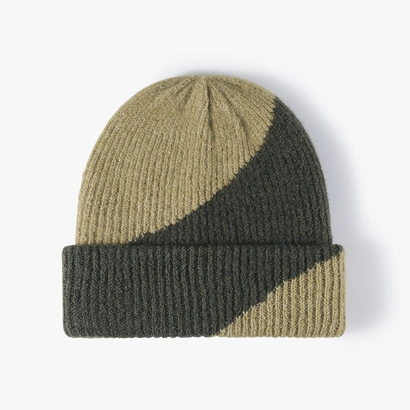 Contrast Color Knit Beanie