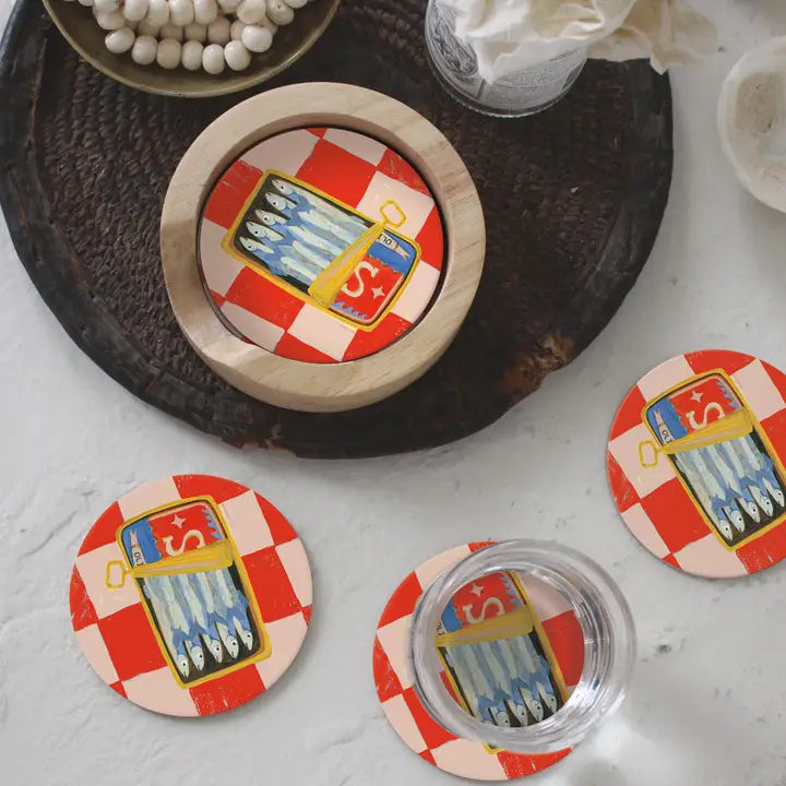 Wooden Coaster Holder