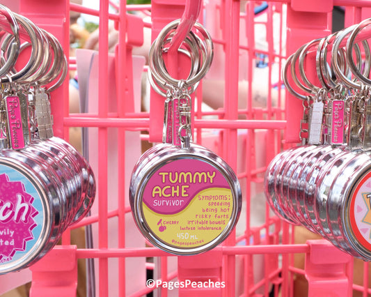 Tummy Ache Pill Case Keychain