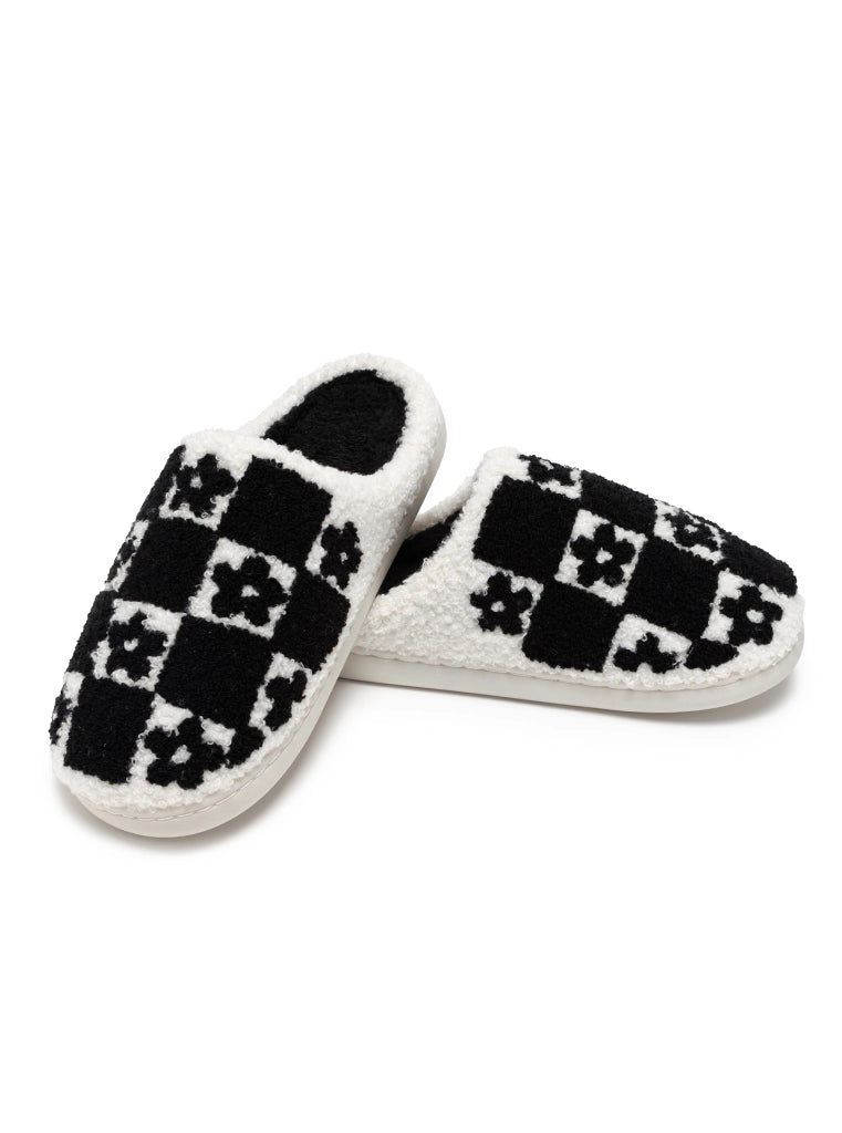 Checker Daisy Slippers